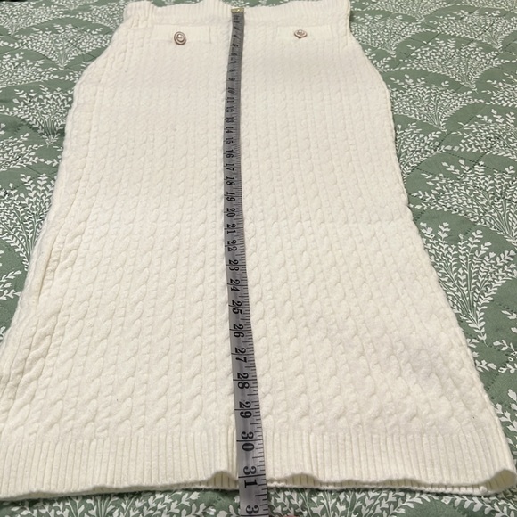 High Waist | Cream | Ribbed Maxi Pencil Skirt | Sz L  NWOT - Picture 9 of 9